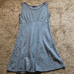 Sleeveless Gray cotton Linen Blend Dress
